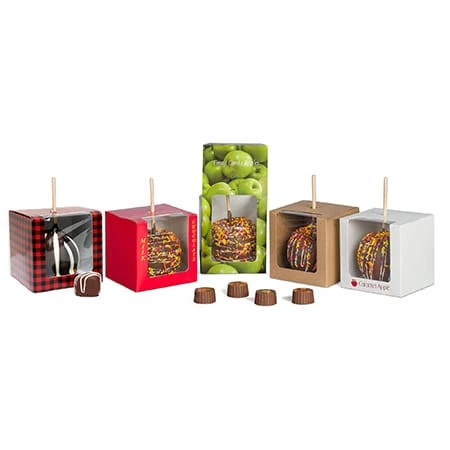 CLEARANCE-50 Candy Apple Boxes-Red