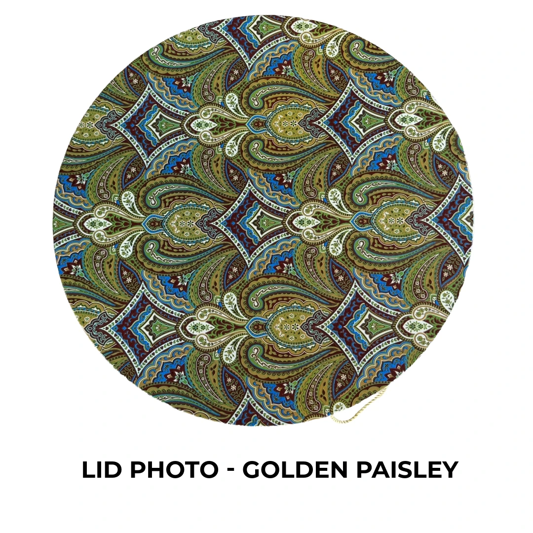 Rigid Hat Box Sets - Golden Paisley - Set of 4