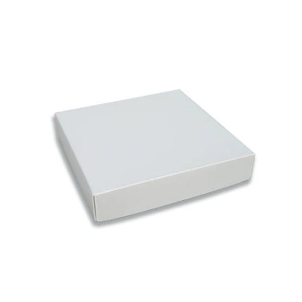 50 Boxes - 8 oz. Candy Box Covers - White - 5-3/4" x 5-3/4" x 1-1/8"