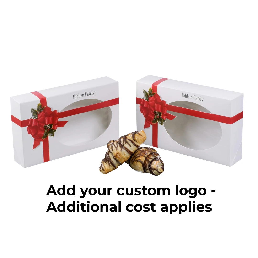 50 Boxes Small Grease Resistant Cookie/Bakery Boxes - Ribbon N' Holly