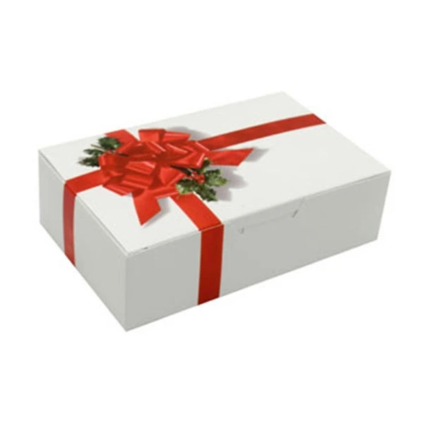CLEARANCE-MADE IN USA - 50 Boxes - 1-1/2 lb Candy & Fudge Boxes - Ribbon N' Holly