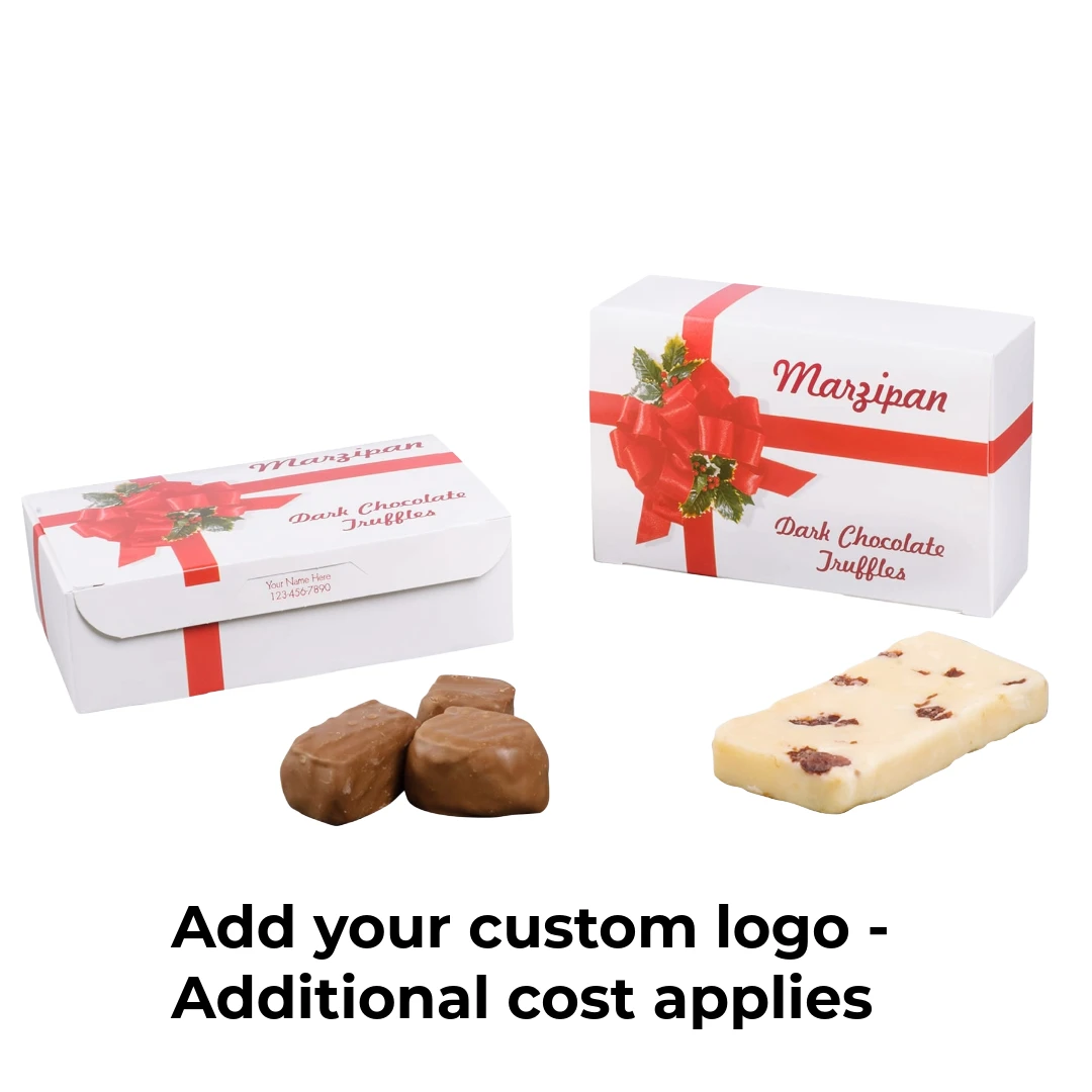 CLEARANCE-MADE IN USA - 50 Boxes - 1-1/2 lb Candy & Fudge Boxes - Ribbon N' Holly