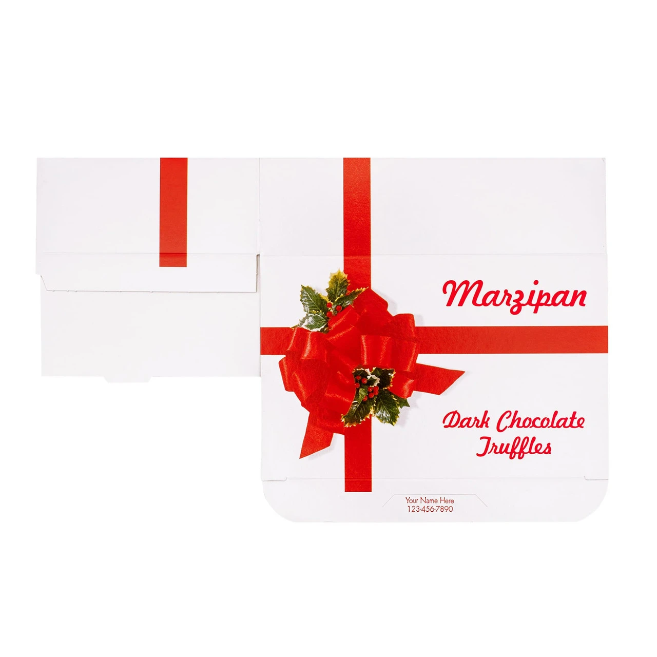 CLEARANCE-MADE IN USA - 50 Boxes - 1-1/2 lb Candy & Fudge Boxes - Ribbon N' Holly