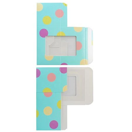 CLEARANCE MADE IN USA - 50 Boxes - 1/4 lb. Turquoise Polka Dots - Easter Egg Boxes 3-5/8" x 2-3/8" x 2-3/8"