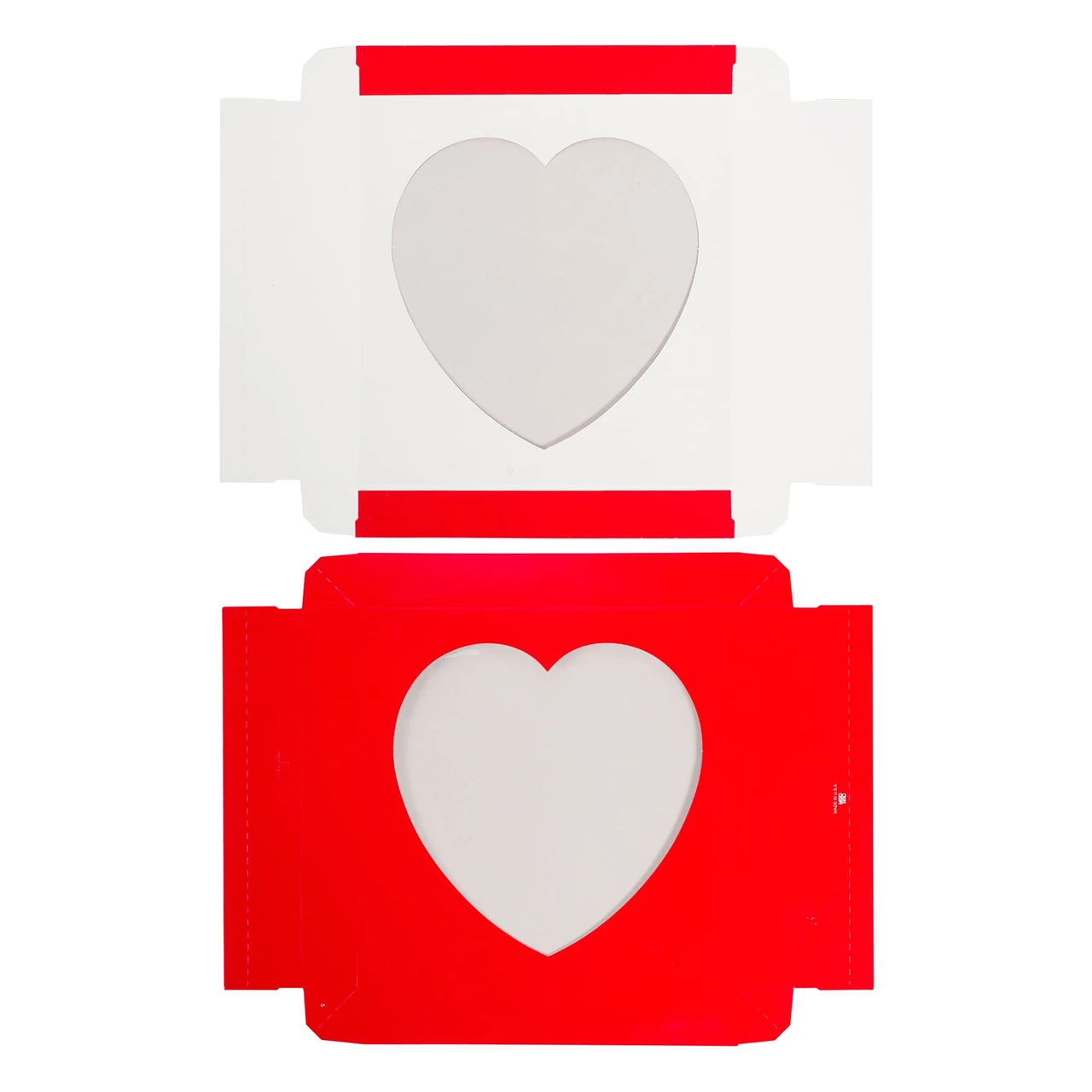 250 Covers - Hot-stamped - 16 oz. Red Heart Window 7-3/4" x 7-3/4" x 1-1/8"
