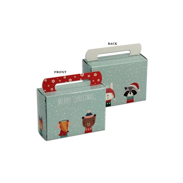 1/4 lb. Gift Card/Candy Boxes with handle - 2-1/2" 1-5/16" x 3-3/8" Winter Friends 50 Pcs (bulk pricing options)