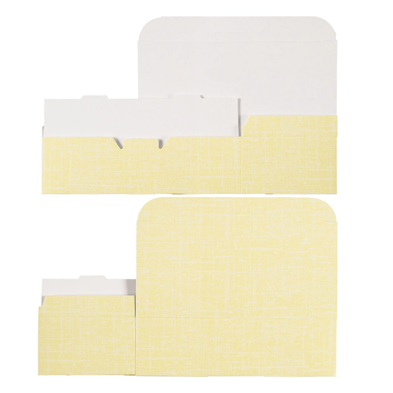 50 Boxes - 1 lb. Candy & Fudge Boxes - Yellow Linen