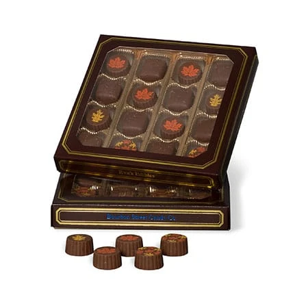 250 Covers - 16 oz. Candy Box Covers - Brown/Gold Trim & Window - 7-3/4" x 7-3/4" x 1-1/8"