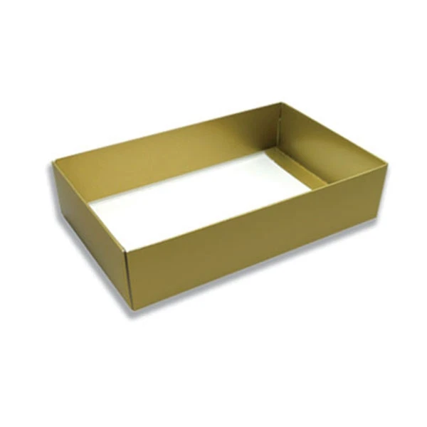 50 Deep Bases - 1/2 lb. Candy Box Bases - Gold - 7" x 4-3/8" x 1-5/8"