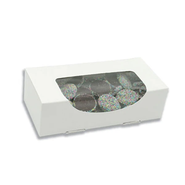 250 Boxes - 1 lb. Candy & Fudge Boxes - Solid White with Window