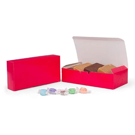 MADE IN USA -100 Boxes - 3 lb. Candy & Fudge Boxes- Red