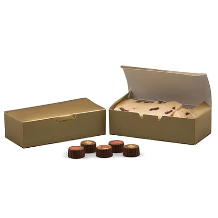 50 Boxes - 1 lb. Candy & Fudge Boxes - Gold