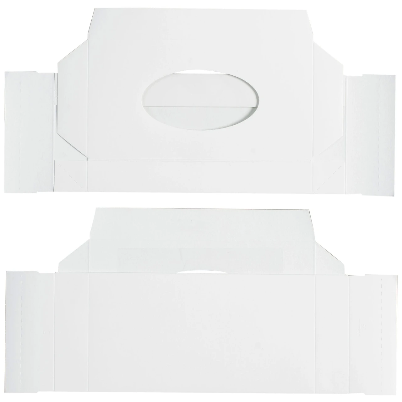 250 Boxes 1/2 lb. White Candy Boxes - Oval Window 7-1/2" x 4" x 1-1/8"