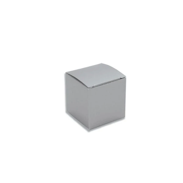 250 Boxes - Medium Truffle Boxes Silver - 1-5/8" x 1-5/8" x 1-5/8"