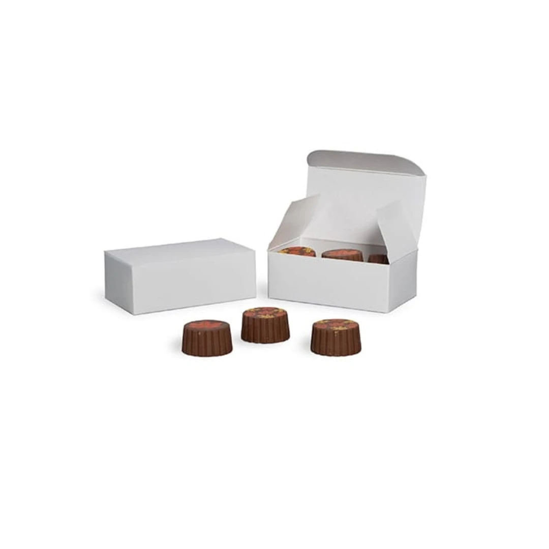 250 Boxes - Mini Favor Boxes - 2 Truffle - White