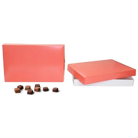 50 Covers - 1 lb. Candy-Chocolate Box Covers - Coral