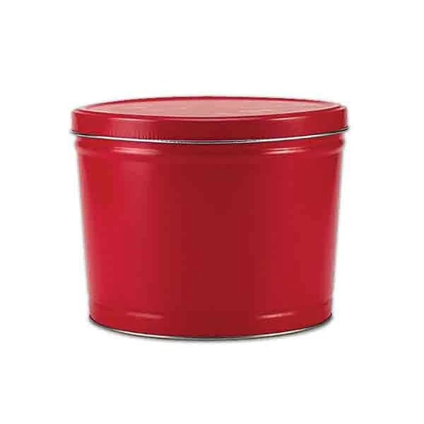 2 Gallon Tins - 10-1/4" Diameter x 9-1/8" x 7-1/2" Tapered - Red - 12/Pack