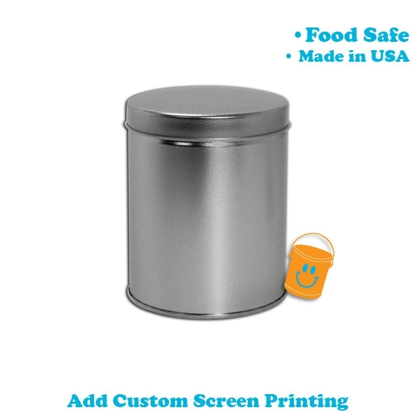 24 Tins - Tin Boxes - 1 Quart 4-1/16" Diameter x 4-7/8" Height