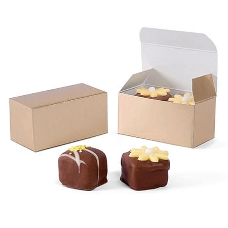 250 Boxes - Mini Favor Boxes - 2 Truffle - Gold