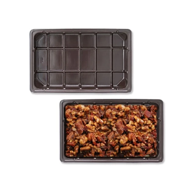 50 Trays - 1/2 lb. Plastic Fudge Tray - 1 Cavity/Heat Stable