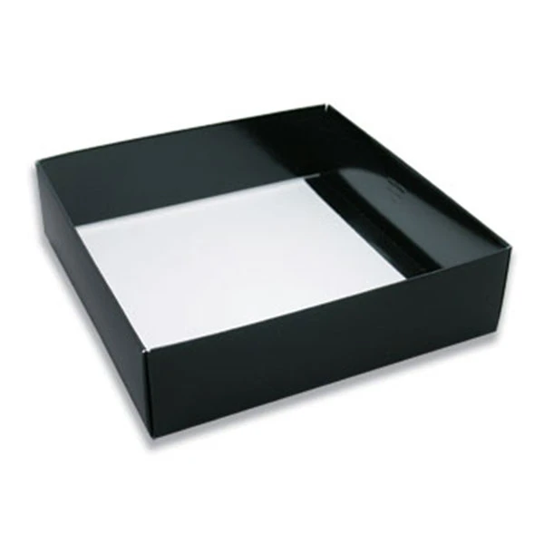 50 2 Layer Bases - 32 oz. Candy Box Bases - Black - 7-9/16" x 7-9/16" x 2-1/8"
