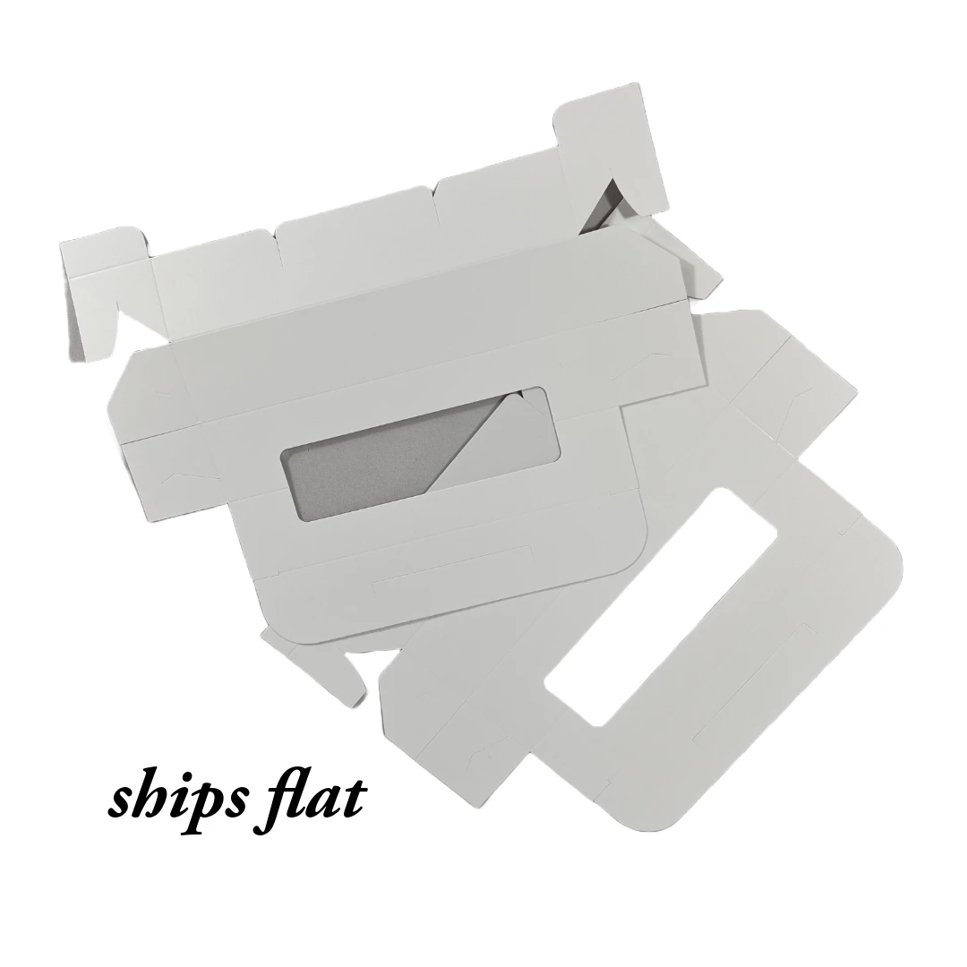 250 Boxes - White Boxes with Windows - for small macarons, cookies or mints