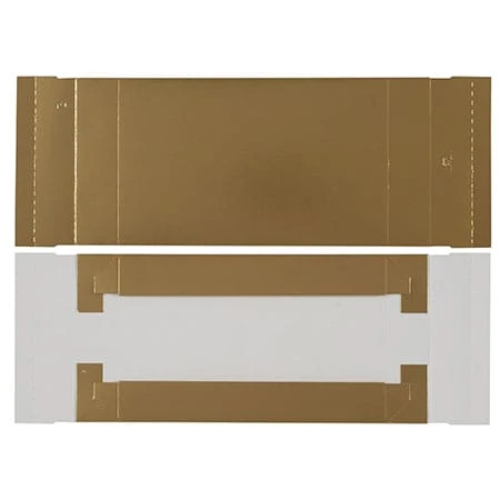 250 Covers - 1/2 lb. Candy Box Covers - Gold - 7-1/8" x 4-1/2" x 1-1/8"