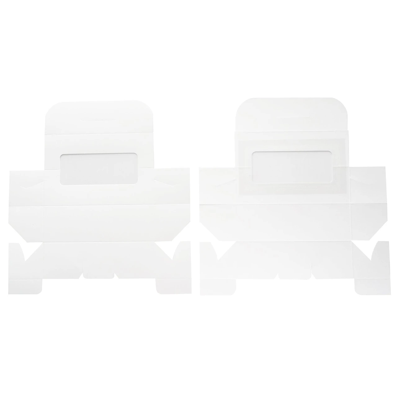 250 Macaron Boxes - Small White with Window (6 Macarons)