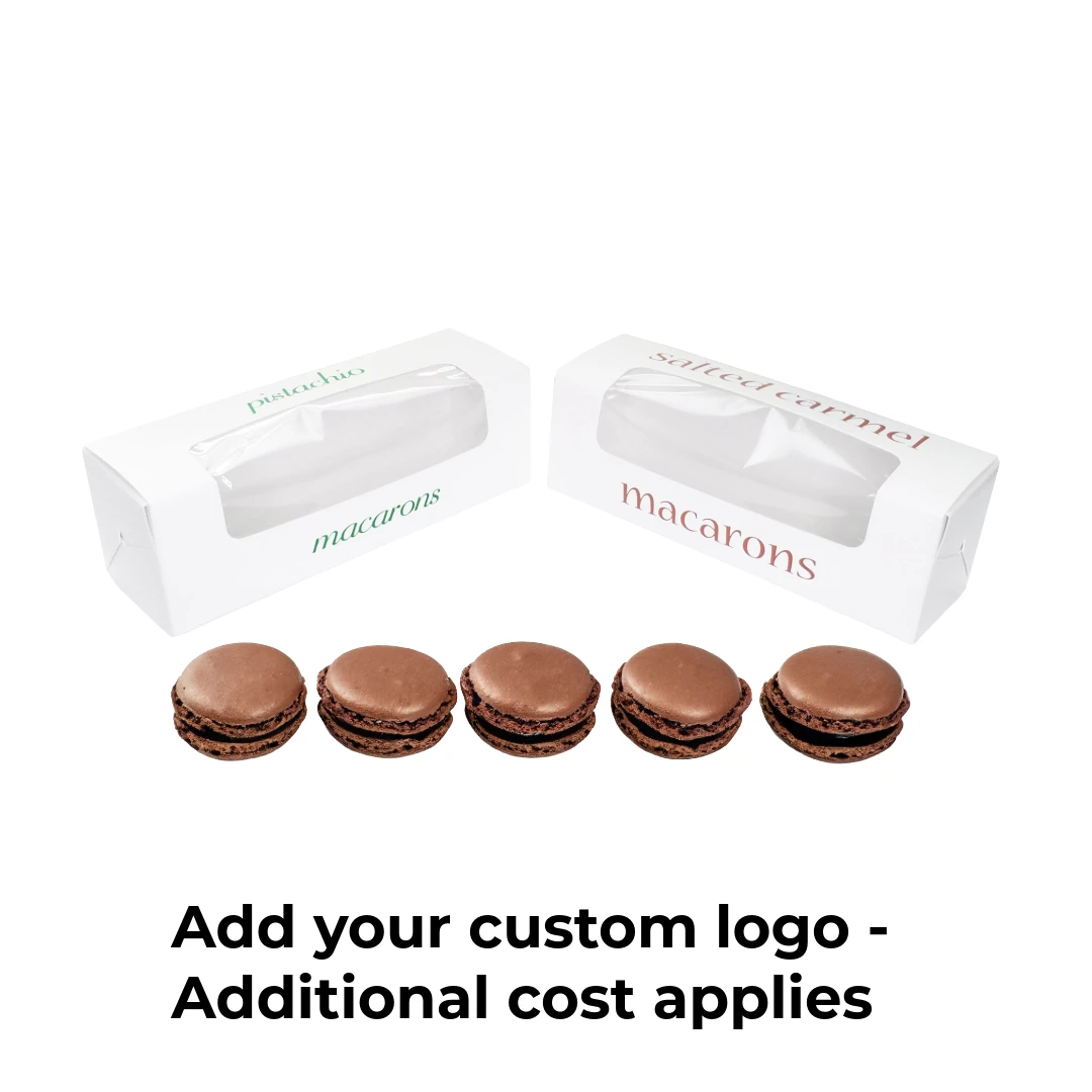 250 Macaron Boxes - Small White with Window (6 Macarons)