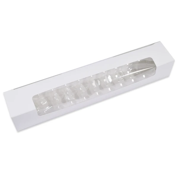 Macaron Boxes - 250 Large White with Window (12 Macarons)