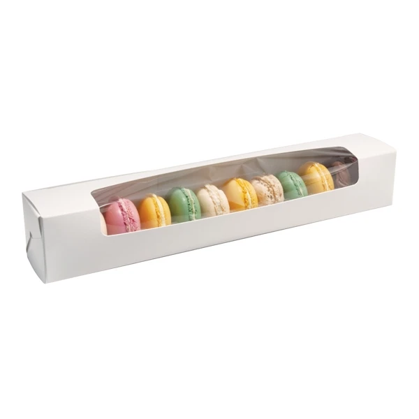 Macaron Boxes - 250 Large White with Window (12 Macarons)