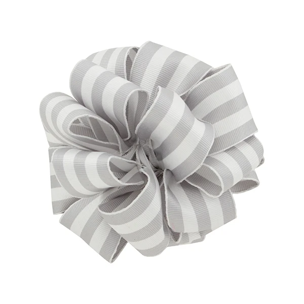 Wired Carnival Candy Stripe Grosgrain Ribbon - Grey 1.5" or 2.5" x 25 yds/rl