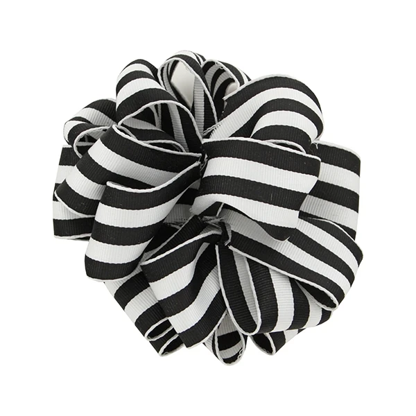 Wired Carnival Candy Stripe Grosgrain Ribbon - Black 1.5" or 2.5" x 25 yds/rl