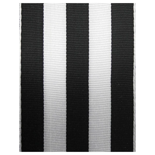 Wired Carnival Candy Stripe Grosgrain Ribbon - Black 1.5" or 2.5" x 25 yds/rl