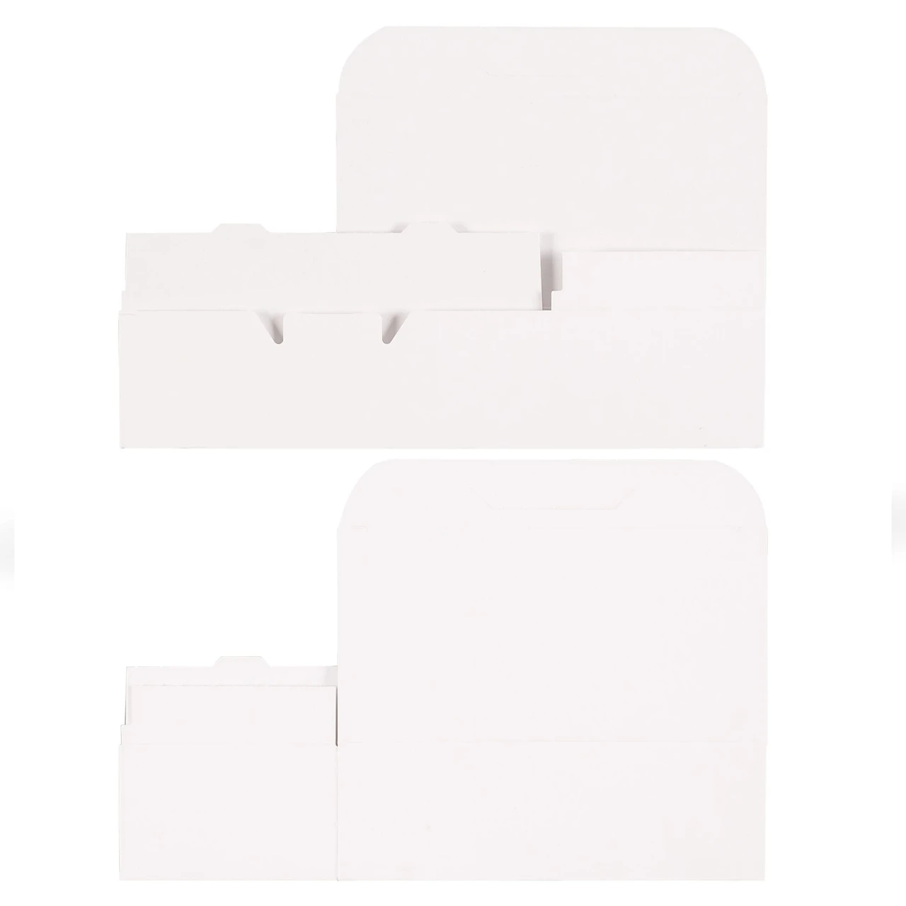 500 Boxes 1/2 lb. Candy & Fudge Boxes - White 5-1/2" x 2-3/4" x 1-3/4"
