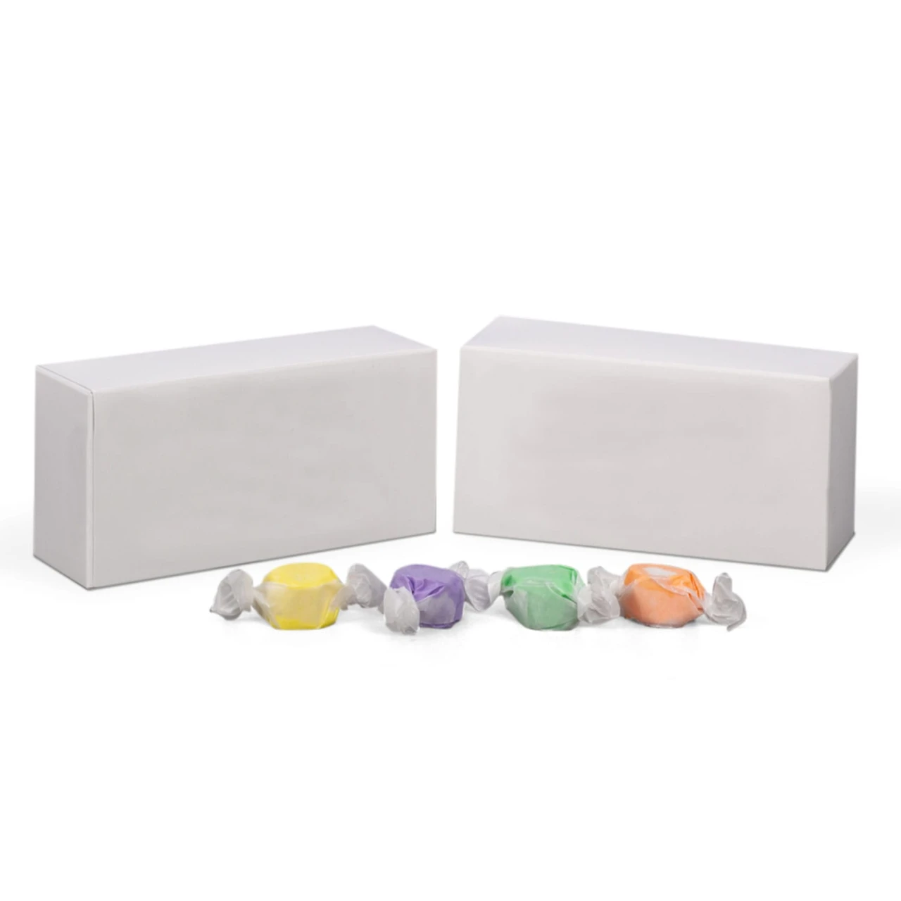 500 Boxes 1/2 lb. Candy & Fudge Boxes - White 5-1/2" x 2-3/4" x 1-3/4"