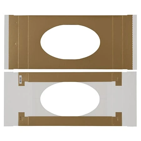 250 Covers - 1 lb. Candy-Chocolate Box Covers - Gold & Oval Window