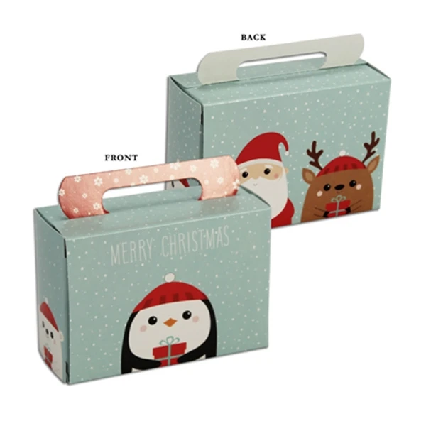 1/2 lb. Candy Tote Boxes 3" x 1-3/4" x 4-1/4" Winter Friends 50 Pcs (bulk pricing options)