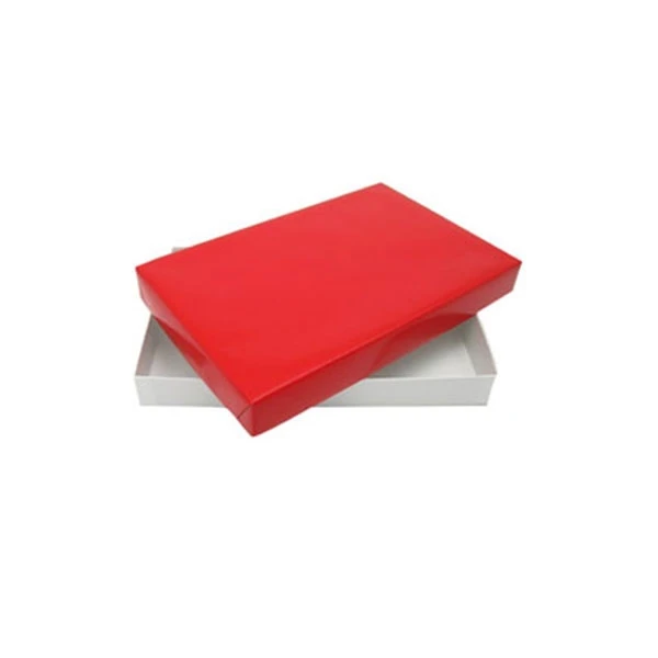 48 Sets - 1 lb. Rigid Set Up Boxes - Cover & Base Sets - Red Cover/White Base