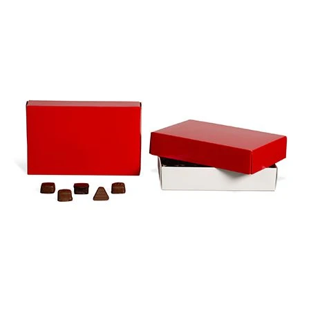 250 2 Layer Covers - 2 lb. Candy-Chocolate Box Covers - Red