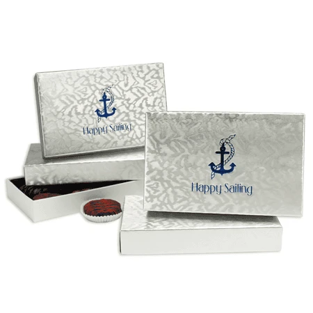 48 Sets - 1/2 lb. Rigid Set Up Boxes - Cover & Base Sets - Royal Silver