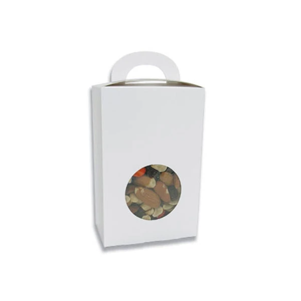 Candy Totes - 1/2 lb. White with Window 50 Pcs. (bulk pricing options) 3-1/2" x 2-1/16" x 5-3/8"