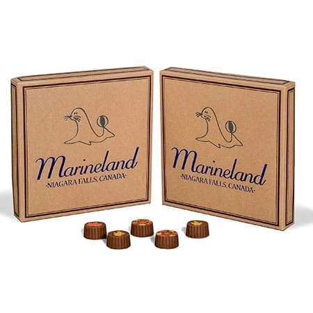 50 Covers - 16 oz. Candy Box Covers - Kraft with Brown Borders - 7-3/4" x 7-3/4" x 1-1/8"
