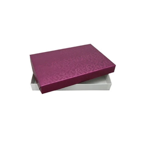 48 Sets - 1 lb. Rigid Set Up Boxes - Cover & Base Sets - Mulberry Embossed