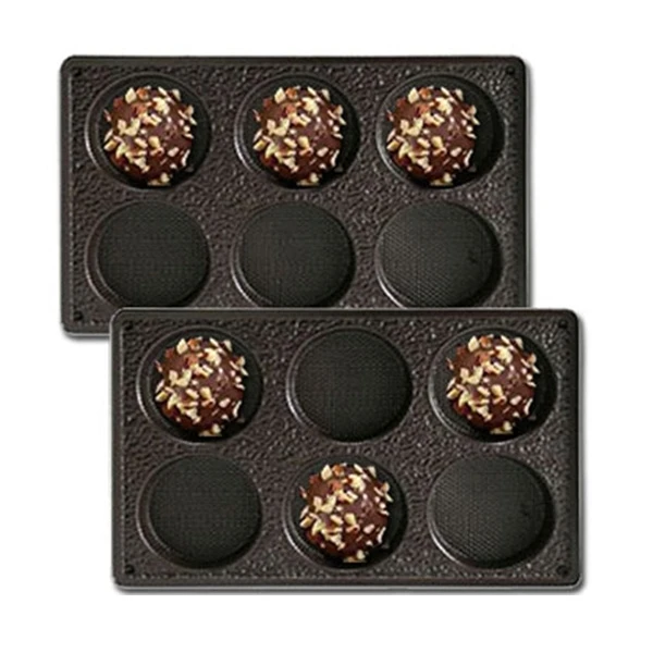 500 Trays - 1 lb. Plastic Chocolate Strawberries Tray 6 Cavities - 9-3/8" x 6" x 15/16"