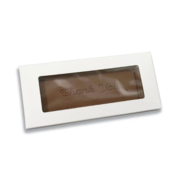250 Boxes - Large White Chocolate Bar Boxes with Window