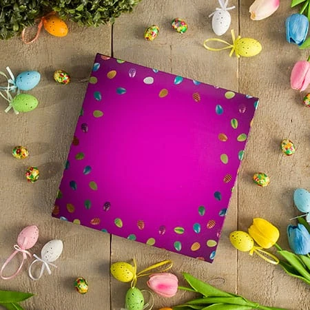 24 oz. Candy Box Covers - 1 Layer - Shiny Eggs 50 pieces (bulk pricing available)