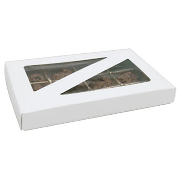 50 Covers - 1 lb. Candy-Chocolate Box Covers - White & Triangle Windows