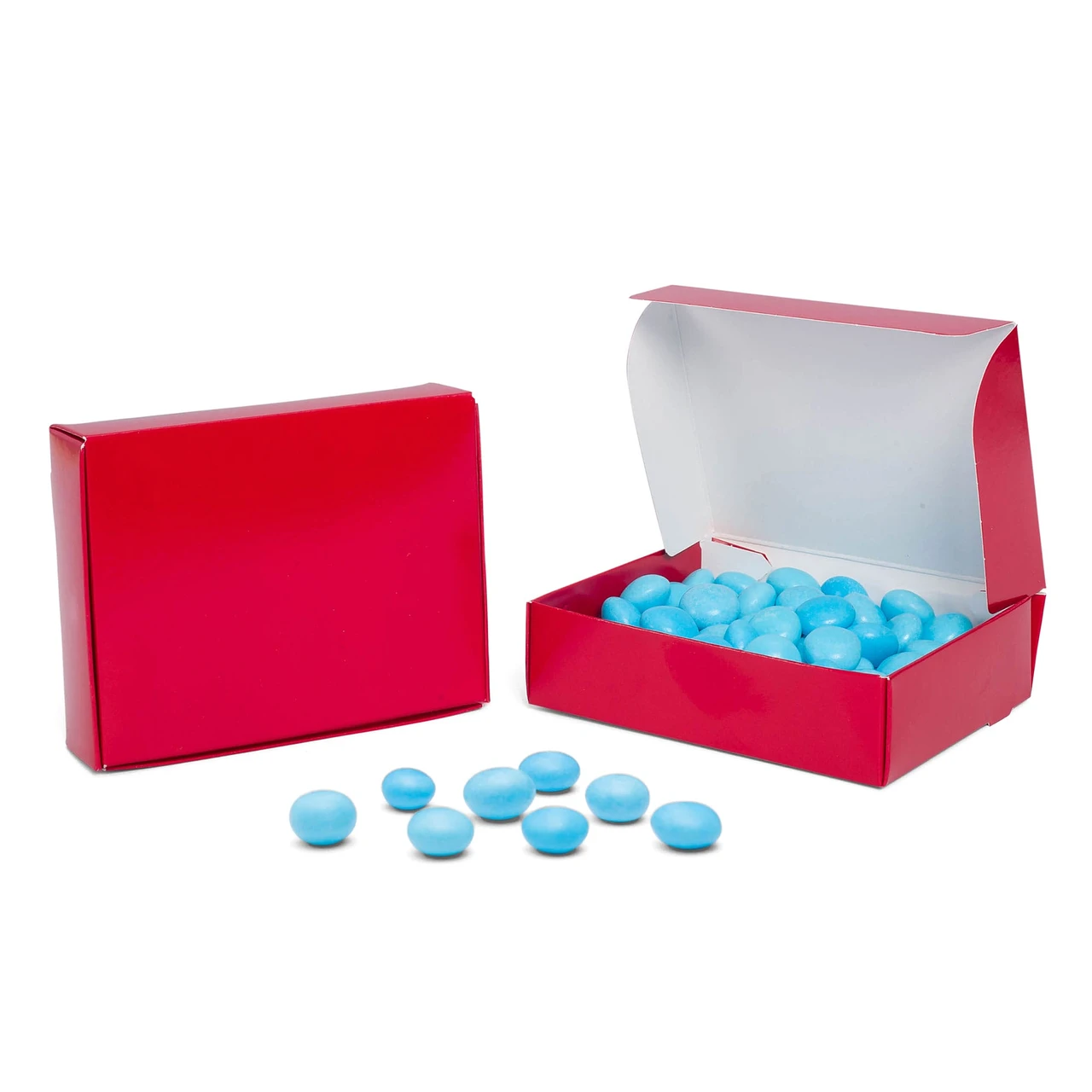 250 Boxes 1/4 lb. Red Candy Boxes 4-9/16" x 3-9/16" x 1-1/4"