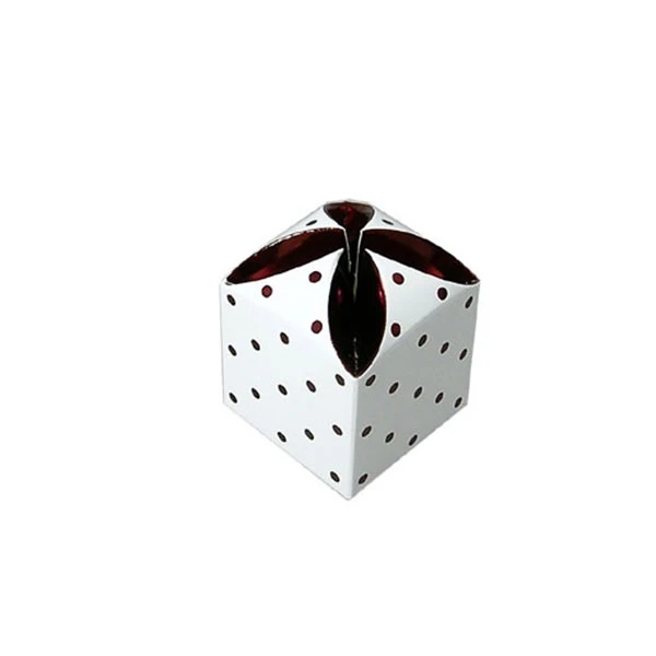 50 Boxes - Favor Boxes - Fleur De Lys-Red Dots